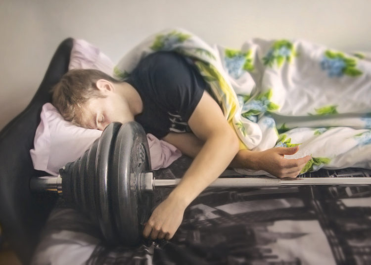 sleeping athlete