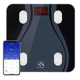 FITINDEX Smart Body Fat Scale and Tape Measure, Digital Bathroom Scale for  Body Weight and Fat & Measuring Tape for Body with APP, Bluetooth BMI