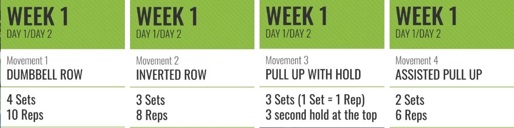 Beginner Pull-Up Program Week 1