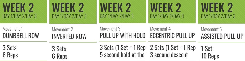 Beginner Pull-Up Program Week 2