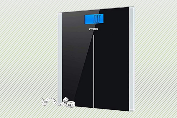 Etekcity - Digital Body Weight Scale with Resistance Bands - Black