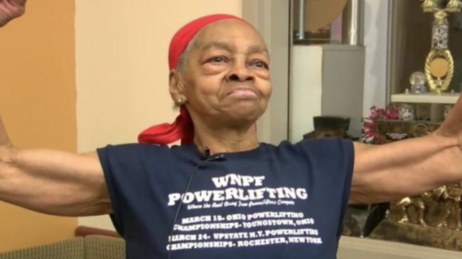 Bodybuilding Grandma Home Intruder