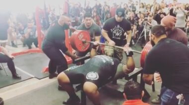 Julius Maddox benches a new world record