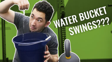 Kettlebell Swings with Water Bucket