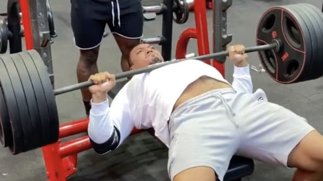 Larry Wheels Paused Bench Press