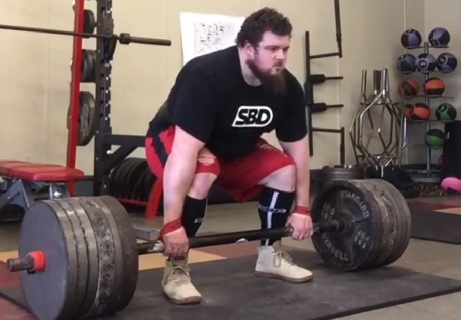Strongman Trey Mitchell Deadlifts a 376kg/830lb Axle Bar Triple BarBend