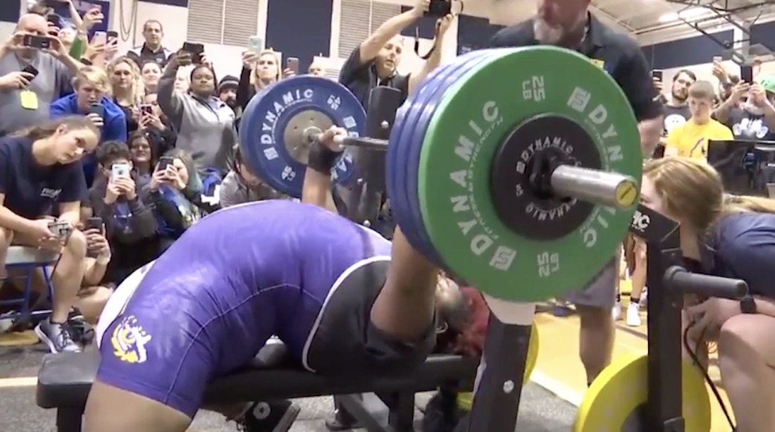 What is the Women's World Record for Bench Press?