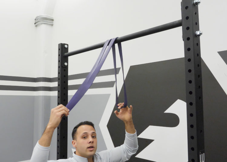 Resistance Band Pull-Up Setup