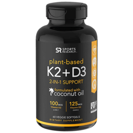 Sports Research Plant-Based K2+D3