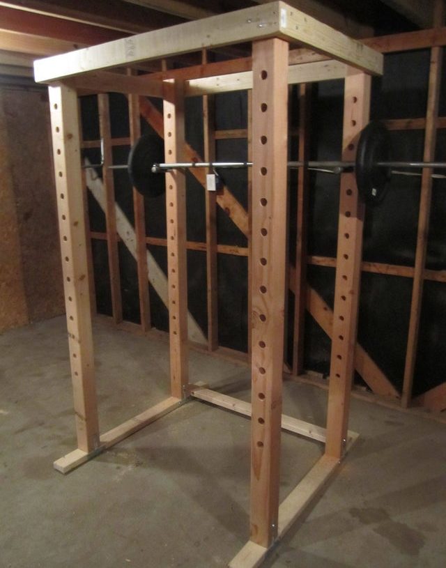 Squat rack diy discount wood