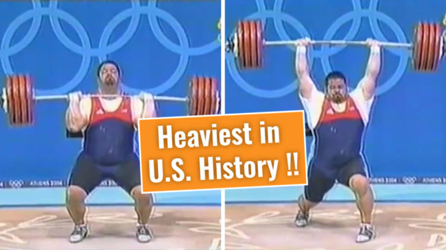 Heaviest snatch and clean and jerk in American History