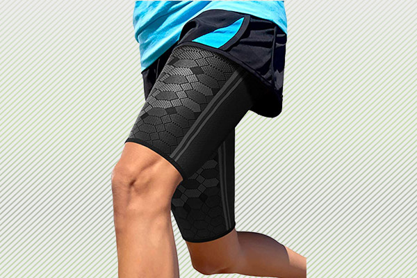 Thigh Compression Sleeves, Quad and Hamstring Support, Sports Upper Leg  Sleeves for Men and Women, Breathable