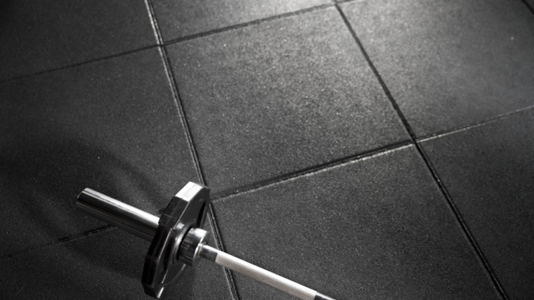 Gym Tiles with Barbell 