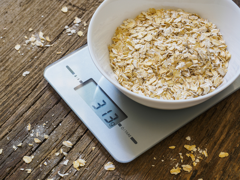 oatmeal weigh food