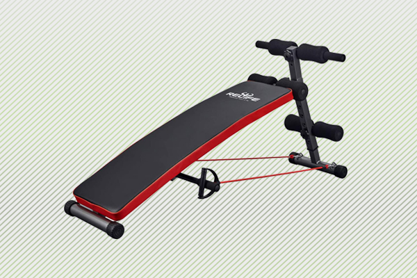 Adjustable Incline Curved Workout Fitness Sit Up Bench