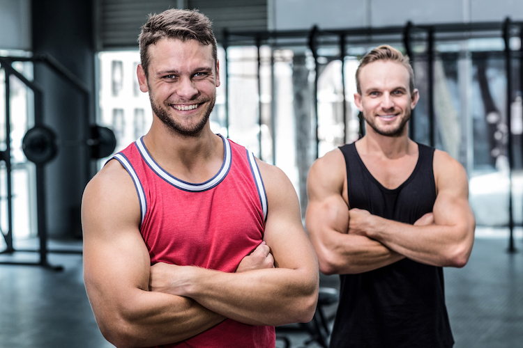 two guys in the gym