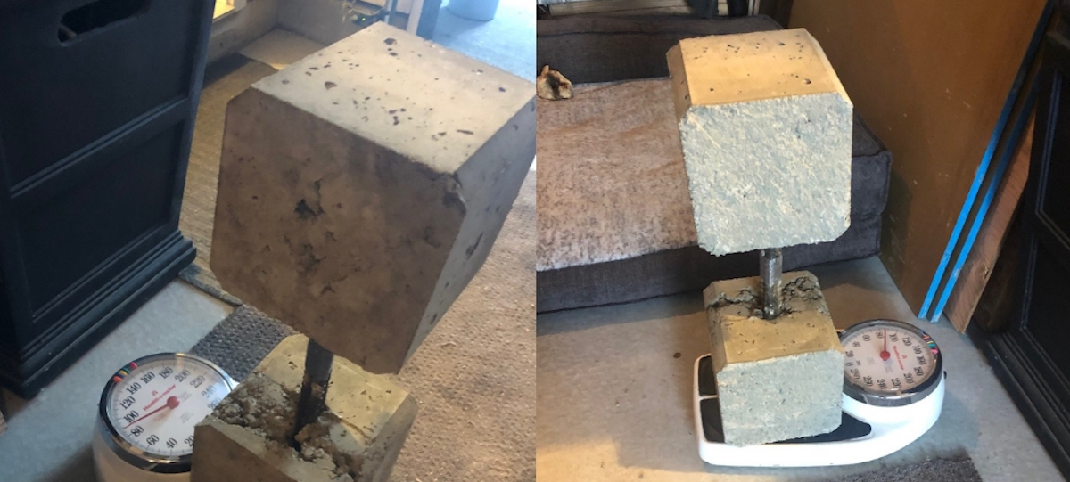 Desperate Times Called for Homemade Concrete Dumbbells | BarBend