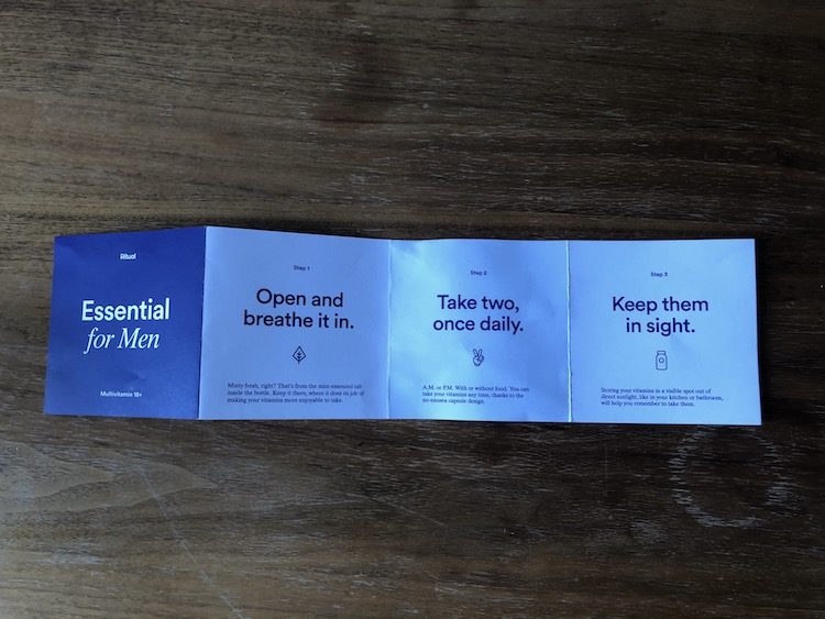 ritual mens multivitamin pamphlet