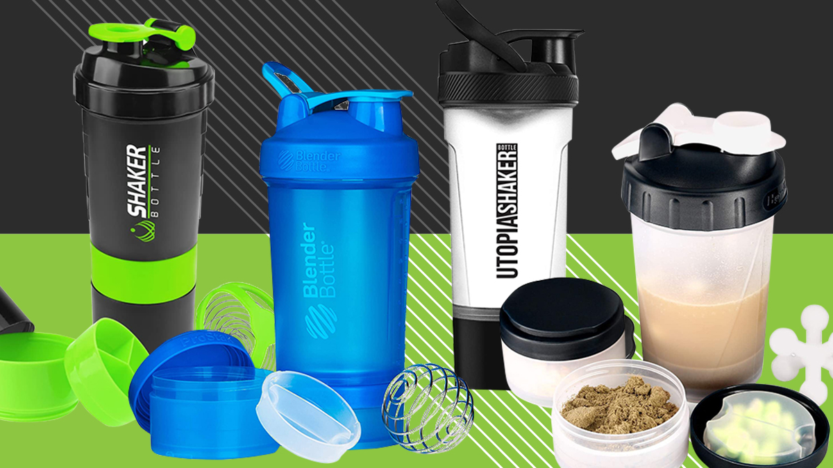 Cute Protein Shaker Bottle With Storage