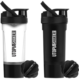 youcanplato 21oz Protein Shaker Bottle with Powder Storage