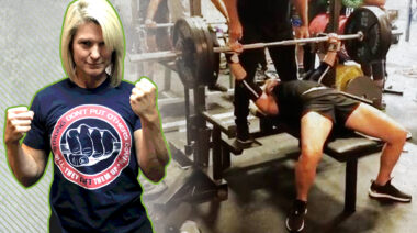 Jen Thompson 330-Pound Raw Bench Press