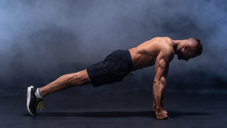 man doing plank 