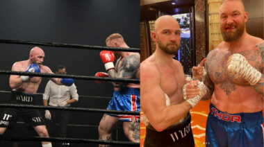 Hafthor Bjornsson boxing Stephen Ward