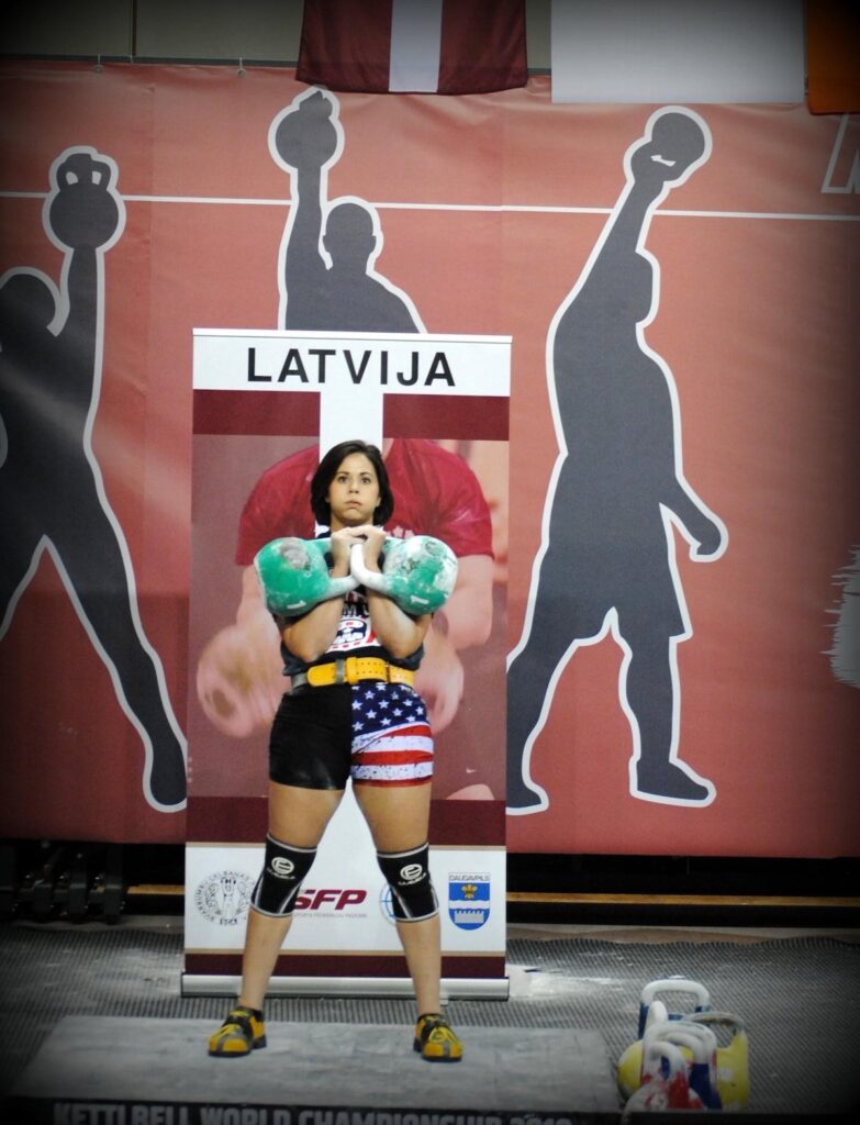 Kim Fox Competing in Kettlebell Sport