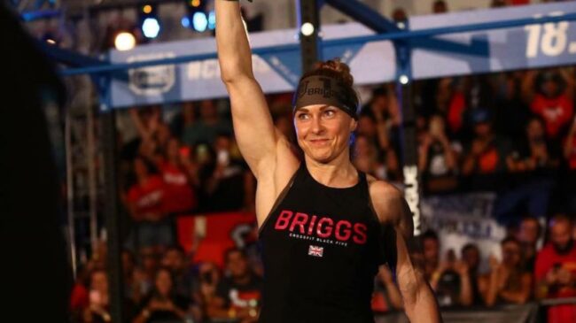 Sam Briggs waving to the crowd