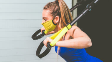 Fitness training in a mask