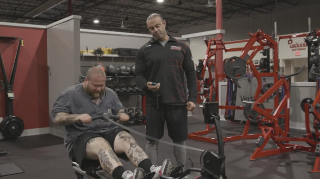 Watch Strongman Martins Licis and Rapper Action Bronson Smash Eccentric  Deadlifts