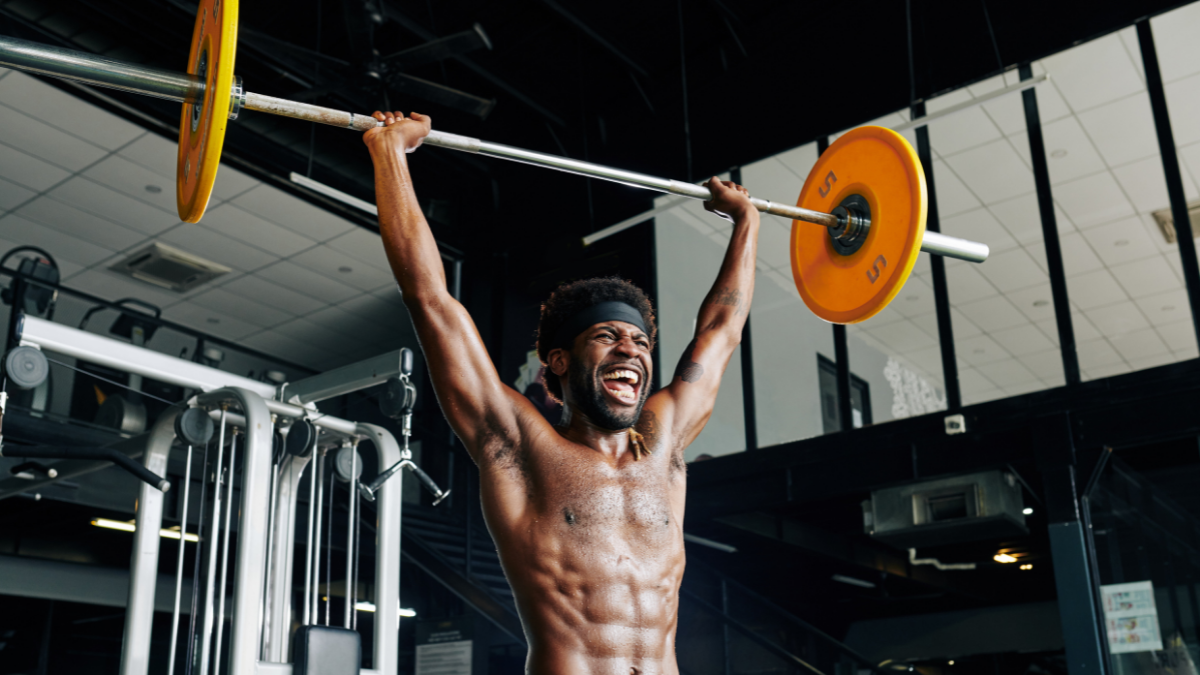 standing overhead shoulder press