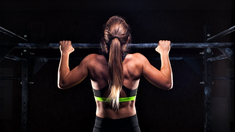 Woman doing pull-up