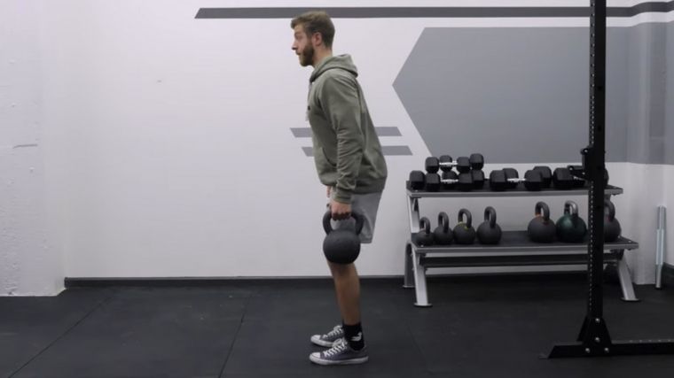 Suitcase Deadlift Stand Up