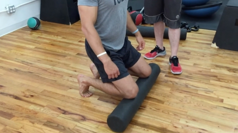 Foam Roller Outer Thighs Stretch – WorkoutLabs Exercise Guide