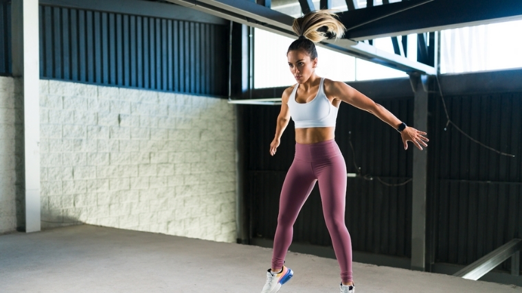 Woman doing HIIT workout