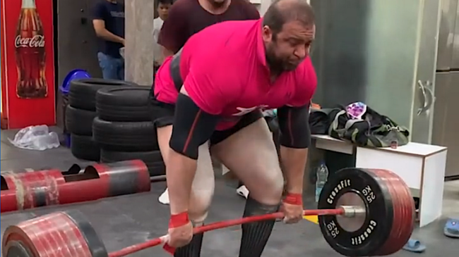 Rapper Action Bronson Does Deadlifts With Strongman Martins Licis