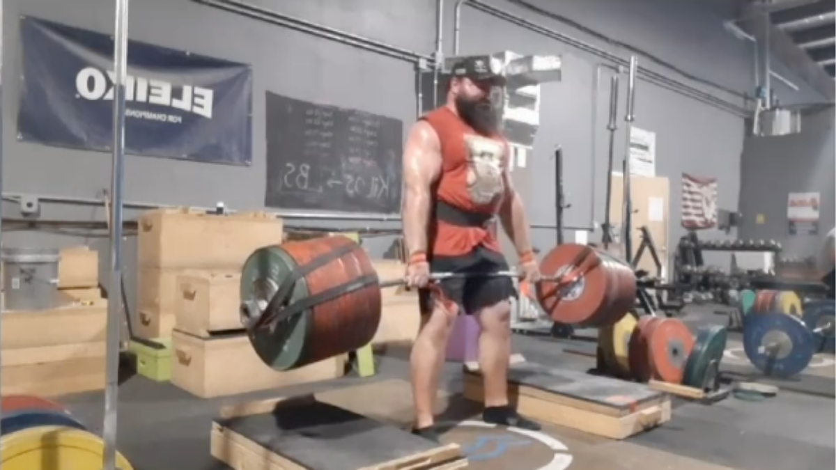 Rapper Action Bronson Does Deadlifts With Strongman Martins Licis