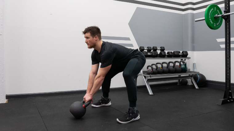 kettlebell swing setup