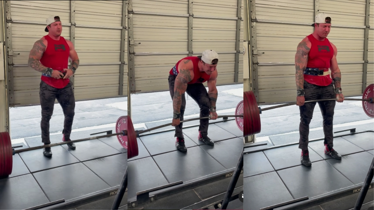 Powerlifter John Haack Hits a Deadlift PR of 405 Kilograms in Training