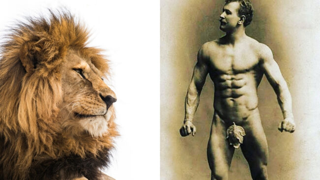 Eugen Sandow Wrestled a Lion