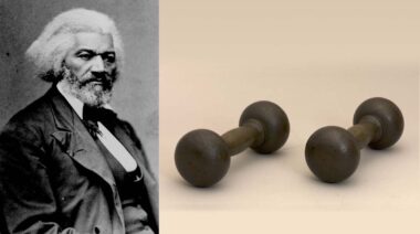 Frederick Douglass and dumbbells