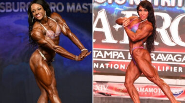 Bodybuilders Andrea Shaw and Mona Poursaleh