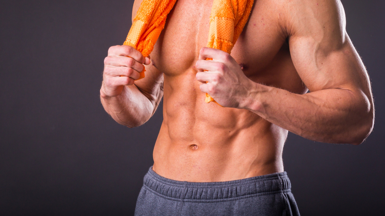 man with shredded abs 