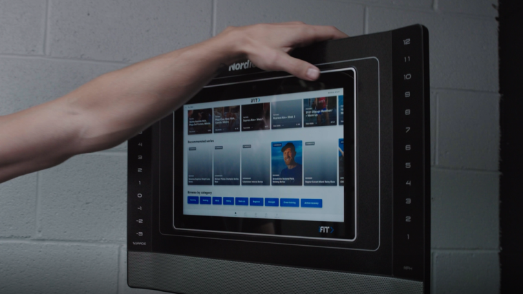 Navigating the display on the NordicTrack Commercial 1750.
