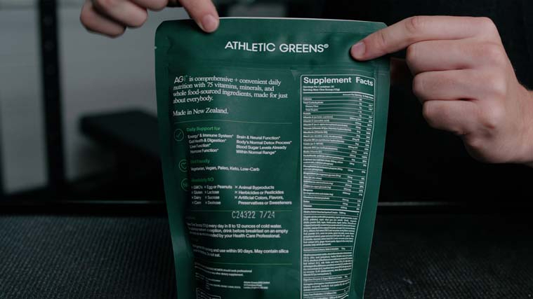 Athletic Greens AG1 Supplement Facts