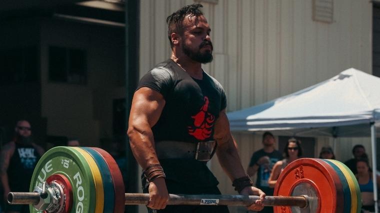 strongman Ben Claridad lifting axle bar