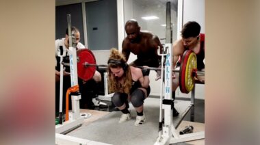 Powerlifter Tiffany Chapon Total 410 Kilogram in Training
