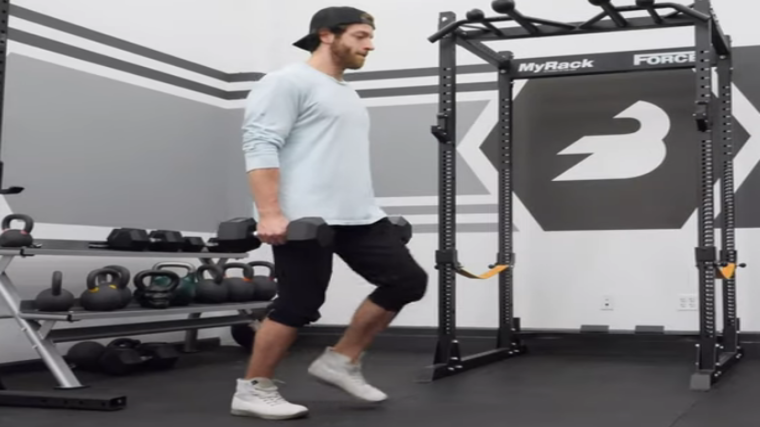 Heavy dumbbell online lunges