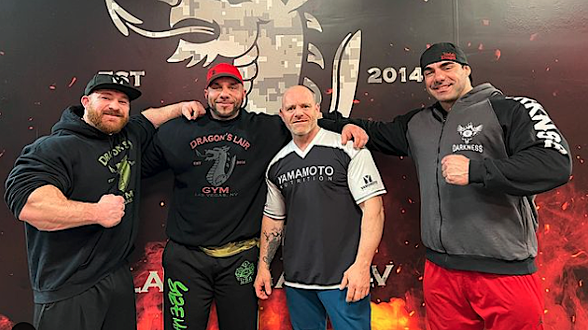 Watch Flex Lewis and Rafael Brandão Train Chest Together at the Dragon's Lair Gym